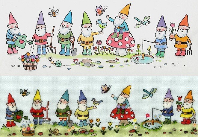Both Threads Gnomes Cross Stitch