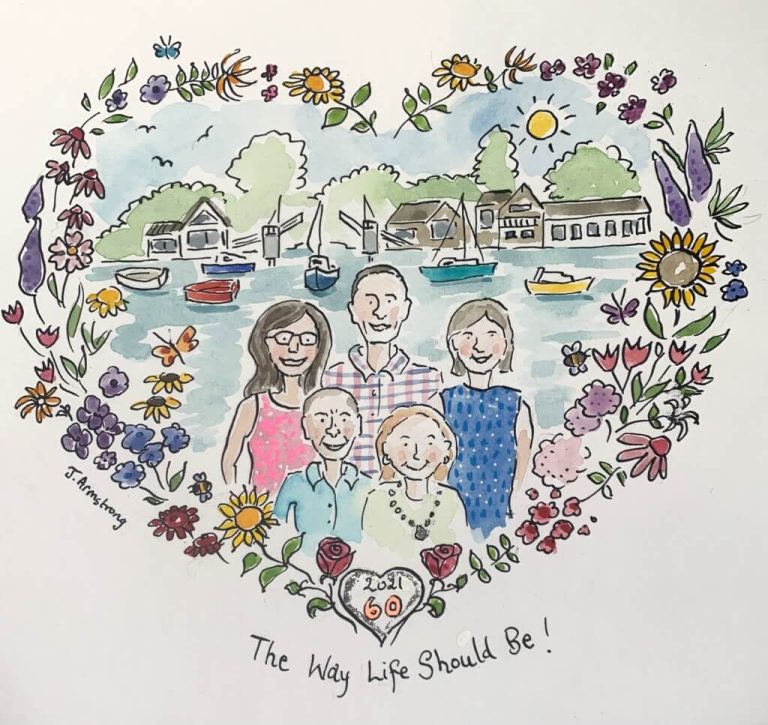 Family Wedding Anniversary Bespoke Artwork