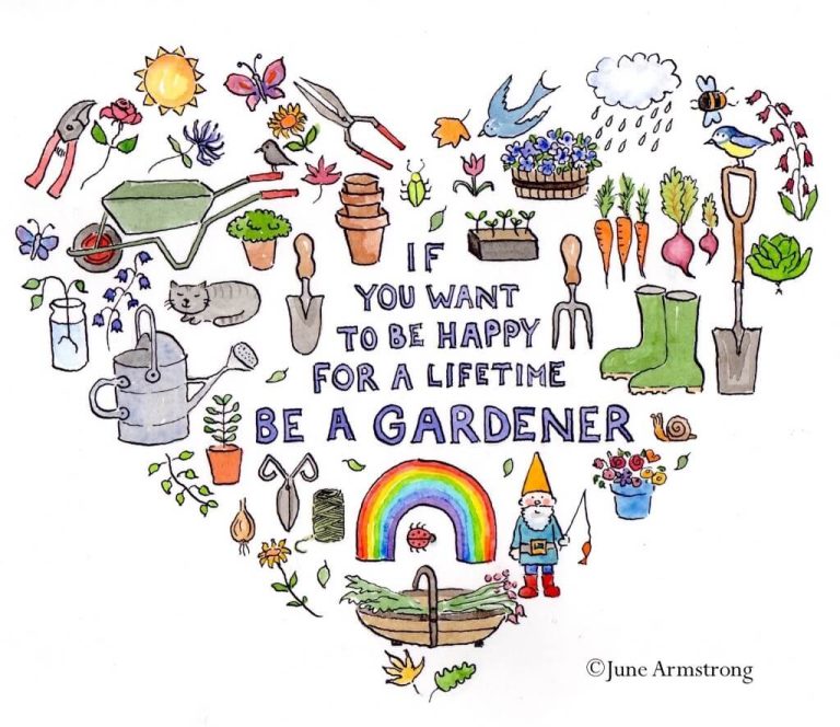 Gardener Heart Cross Stitch
