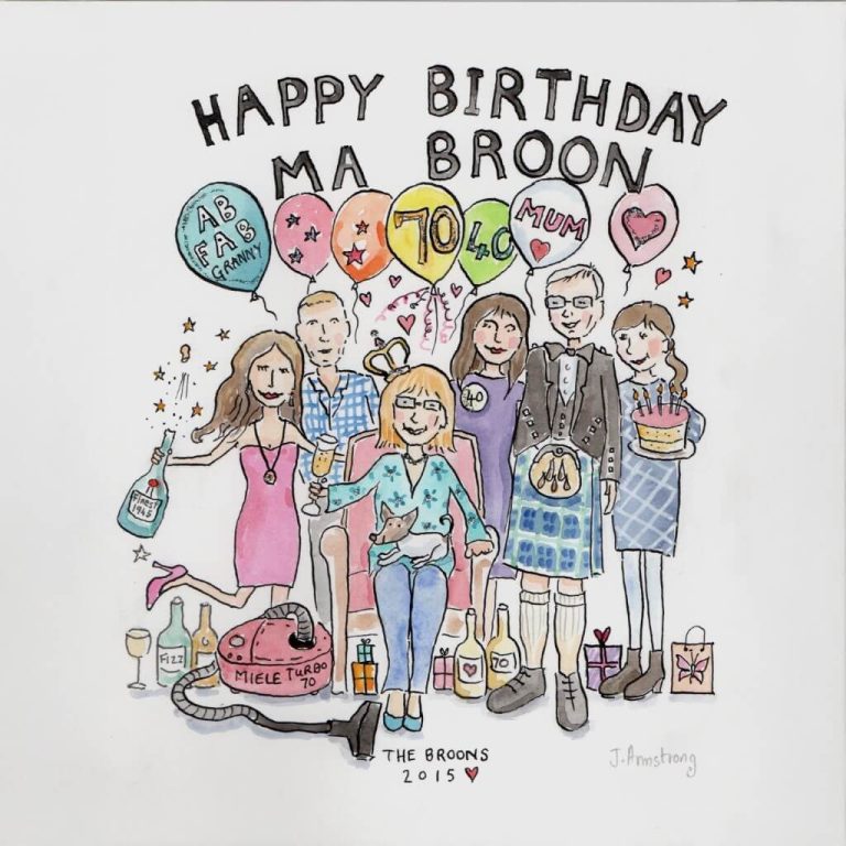 Ma Broon 70th Birthday Commission Card