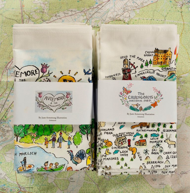 teatowels souvenir cairngorms
